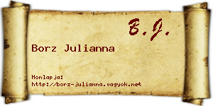 Borz Julianna névjegykártya